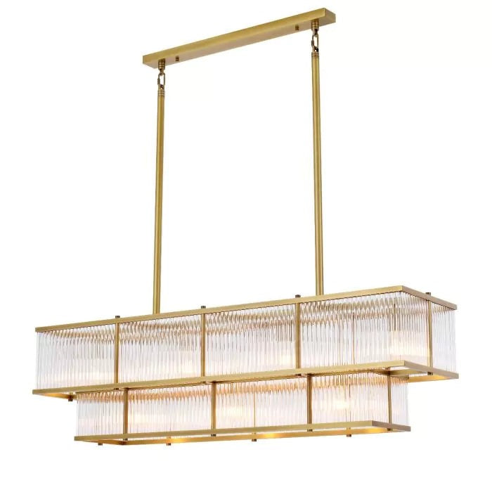 Product photograph of Eichholtz Le Marais Chandelier Antique Brass Finish from Olivia's