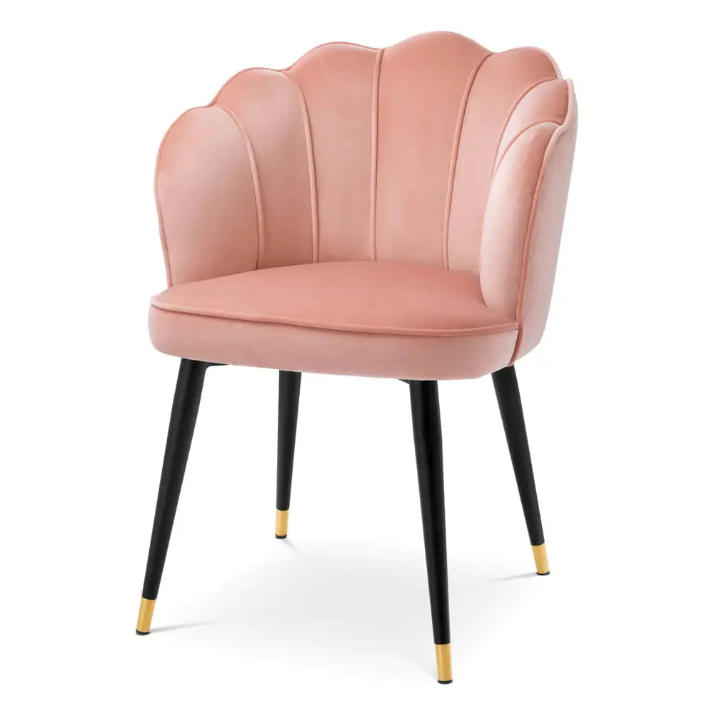 Eichholtz Bristol Dining Chair In Savona Nude Velvet