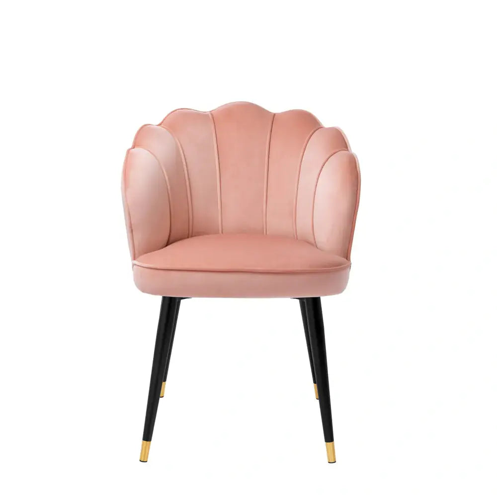 Product photograph of Eichholtz Bristol Dining Chair In Savona Nude Velvet from Olivia's.