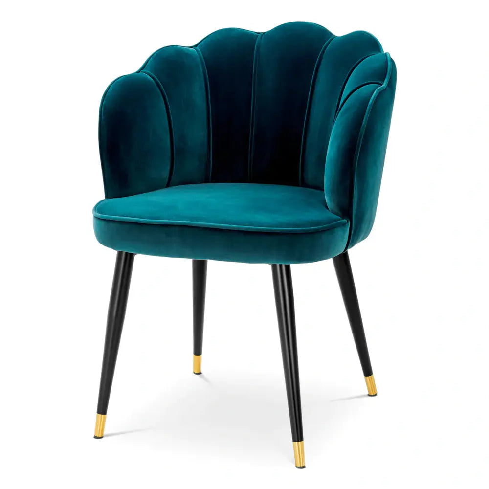 Eichholtz Bristol Dining Chair In Savona Sea Green Velvet