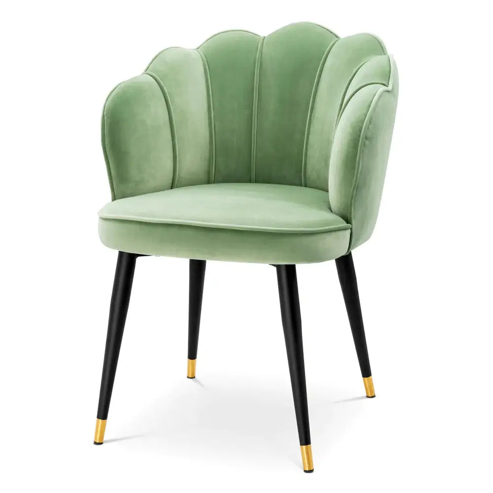 Eichholtz Bristol Dining Chair In Savona Pistache Green Velvet