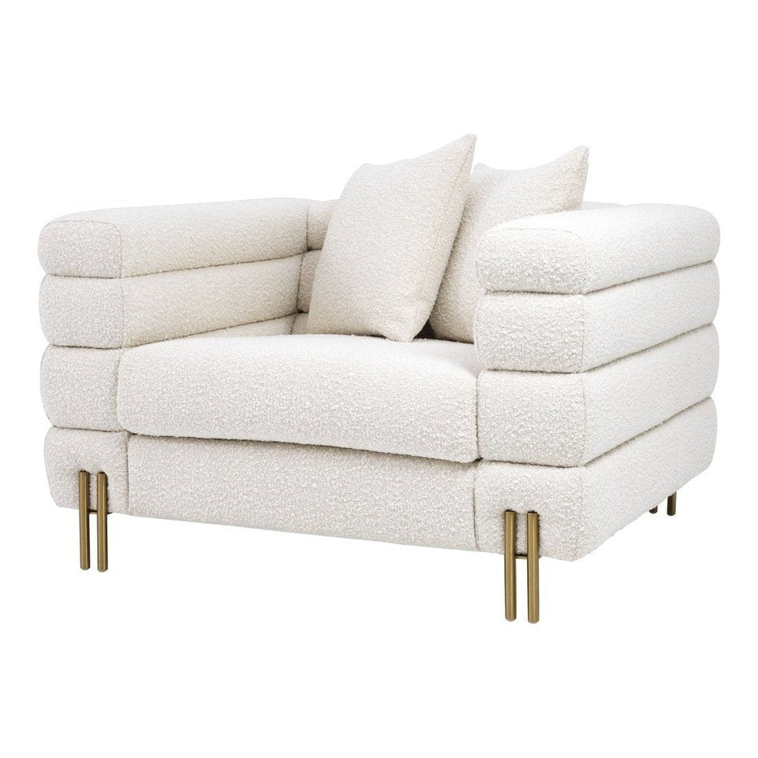 Product photograph of Eichholtz York Armchair In Boucle Cream from Olivia's