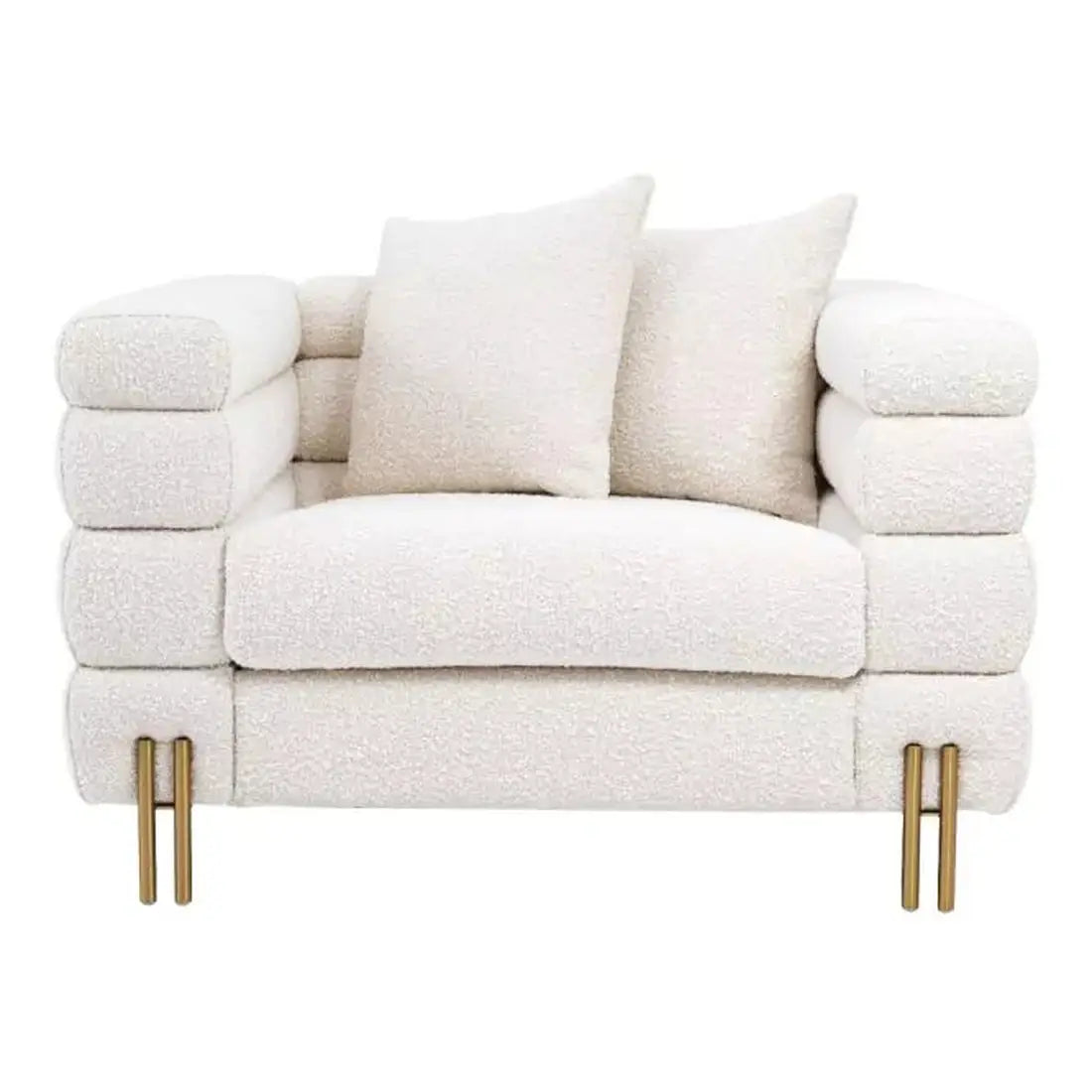 Product photograph of Eichholtz York Armchair In Boucle Cream from Olivia's.