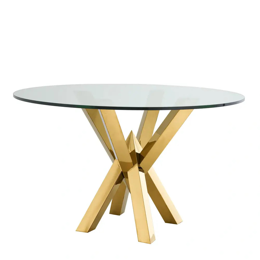 Product photograph of Eichholtz Triumph Dining Table In Gold Finish from Olivia's