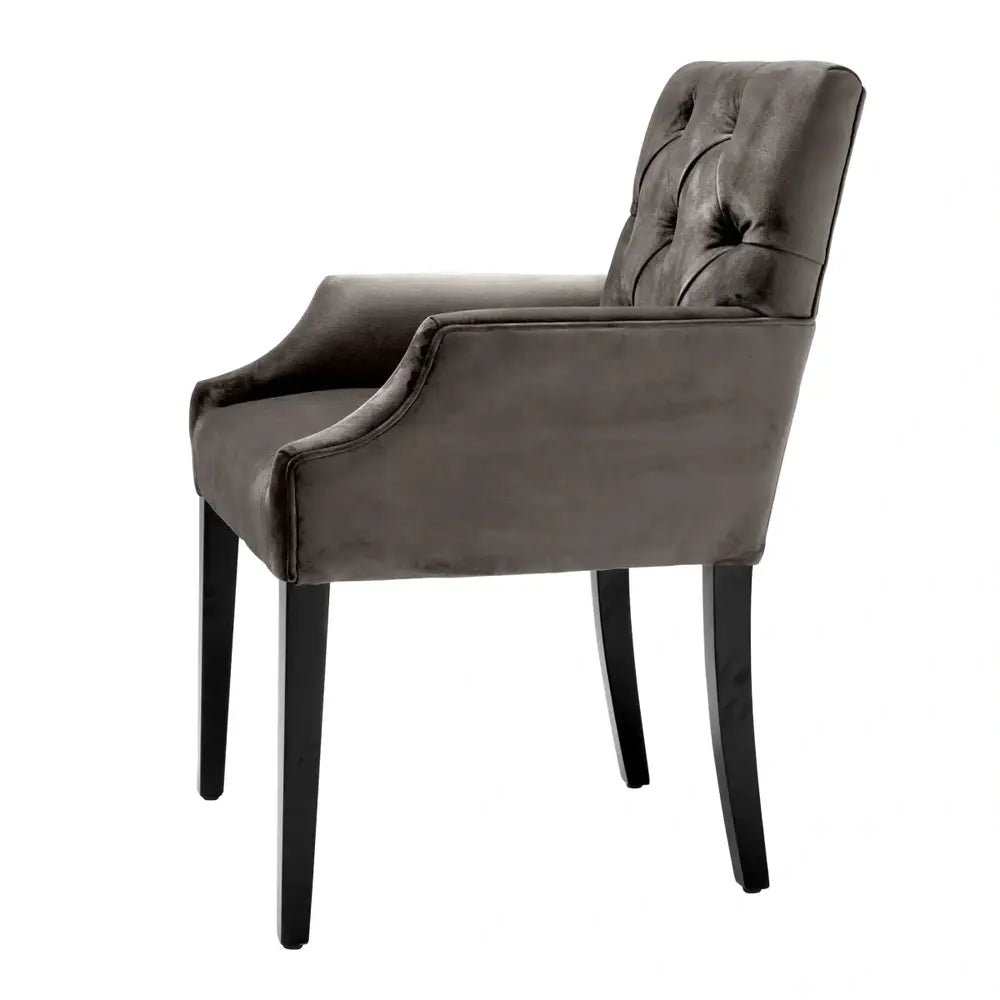 Eichholtz Dining Chair Atena in Savona Grey Velvet