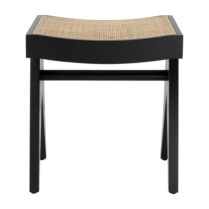 Product photograph of Eichholtz Arnaud Footstool Black from Olivia's.