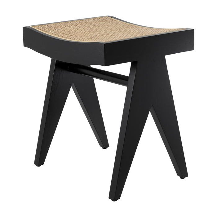 Product photograph of Eichholtz Arnaud Footstool Black from Olivia's.