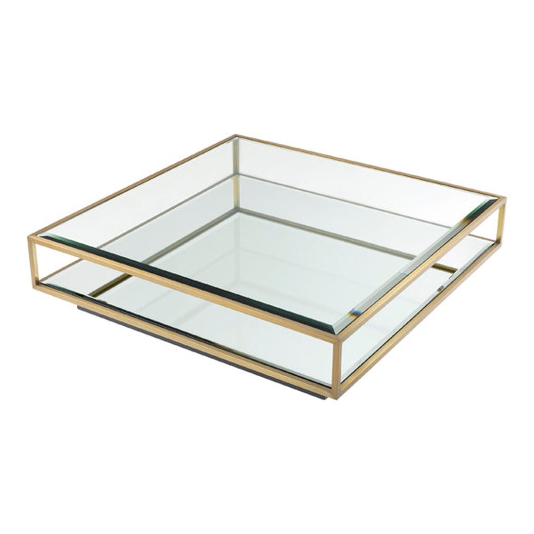 Product photograph of Eichholtz Tortona L Brass Coffee Table from Olivia's