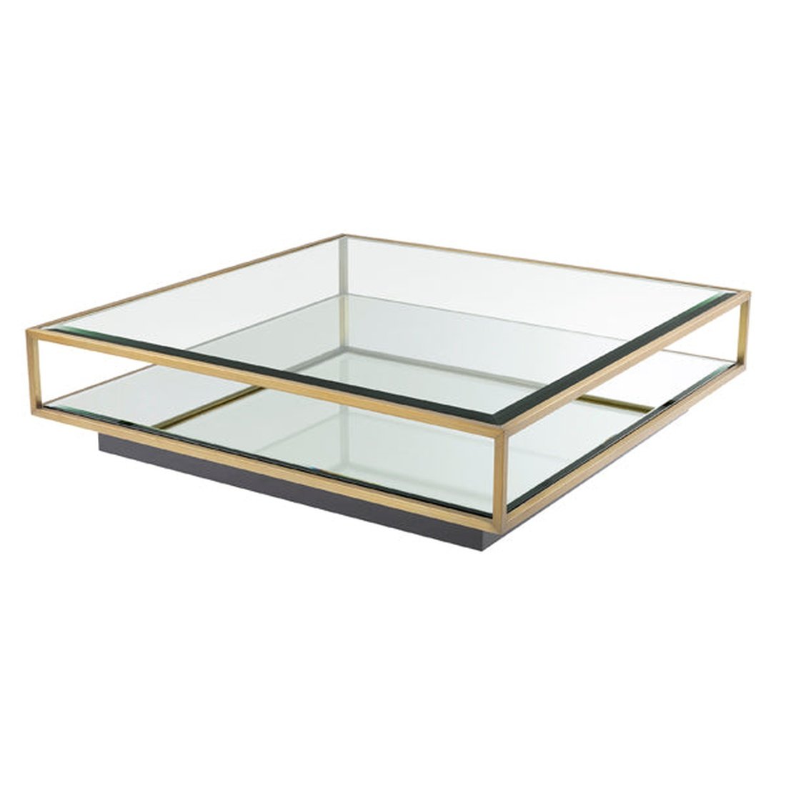 Product photograph of Eichholtz Tortona L Brass Coffee Table from Olivia's.