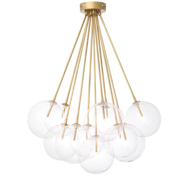 Product photograph of Eichholtz Molecule Antique Brass Chandelier from Olivia's.