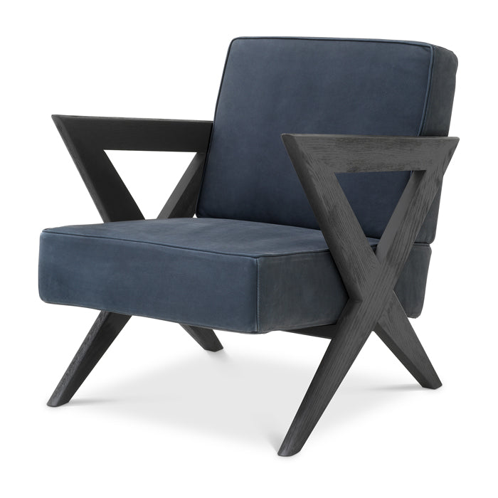 Product photograph of Eichholtz Felippe Occasional Chair Blue from Olivia's
