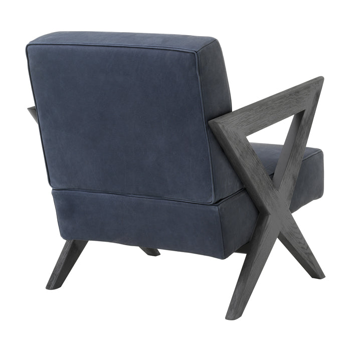 Product photograph of Eichholtz Felippe Occasional Chair Blue from Olivia's.