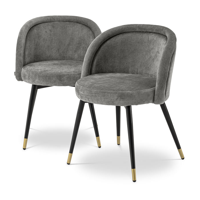 Eichholtz Chlo Set Of 2 Dining Chair Grey