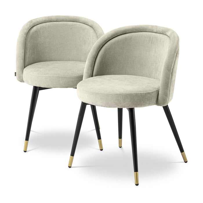 Product photograph of Eichholtz Set Of 2 Chlo Clarck Dining Chairs Sand from Olivia's