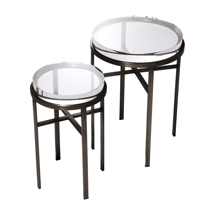 Product photograph of Eichholtz Set Of 2 Hoxton Side Table Bronze from Olivia's.