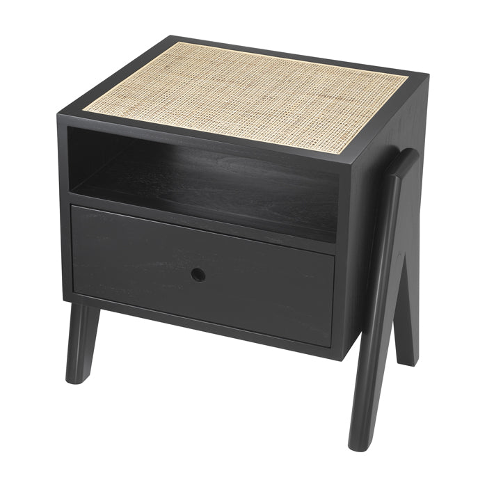 Product photograph of Eichholtz Latour Bedside Table Black from Olivia's.