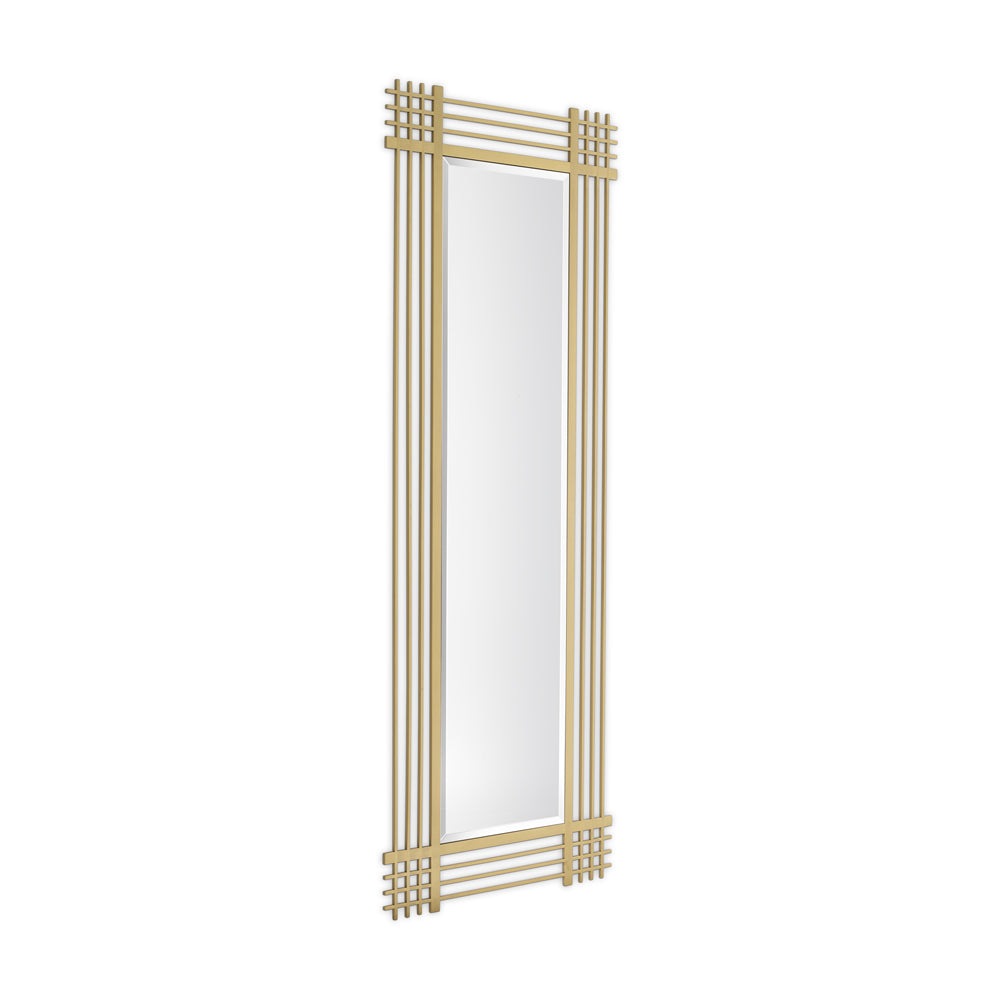 Product photograph of Eichholtz Pierce Rectangular Mirror In Brushed Brass from Olivia's