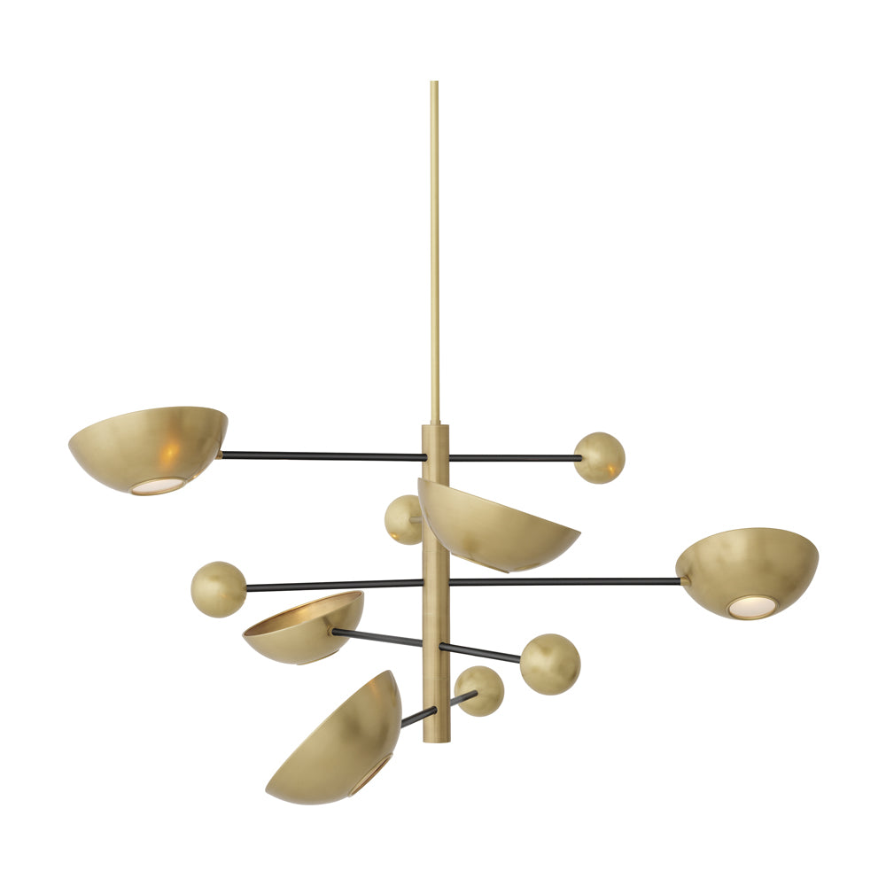 Product photograph of Eichholtz Salinas Chandelier In Antique Brass from Olivia's