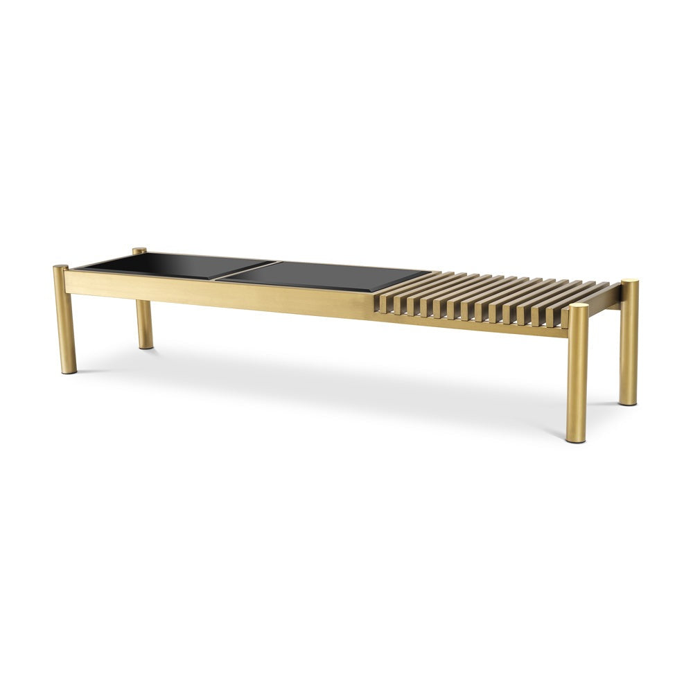Product photograph of Eichholtz Bibi Coffee Table In Brushed Brass from Olivia's