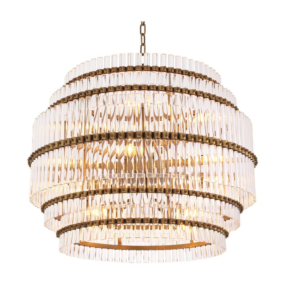 Product photograph of Eichholtz Scottsdale Round Chandelier In Antique Brass from Olivia's