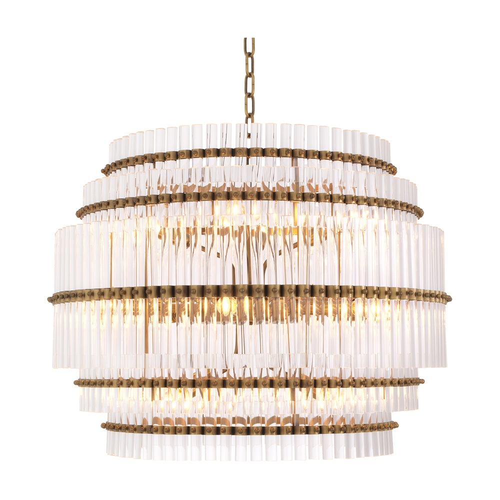 Eichholtz Scottsdale Round Chandelier in Antique Brass