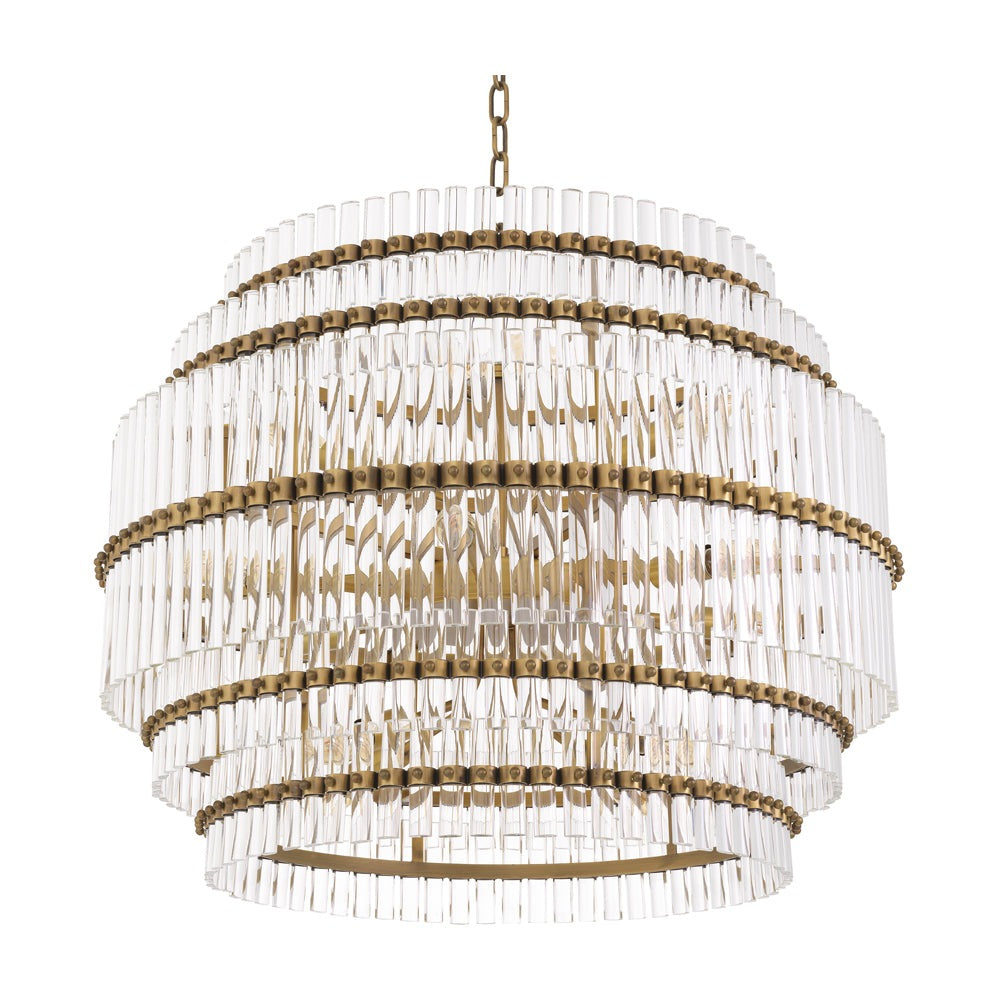 Product photograph of Eichholtz Scottsdale Round Chandelier In Antique Brass from Olivia's.
