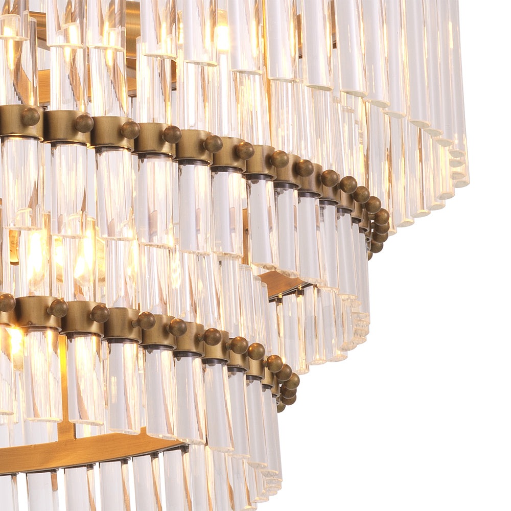 Product photograph of Eichholtz Scottsdale Round Chandelier In Antique Brass from Olivia's.