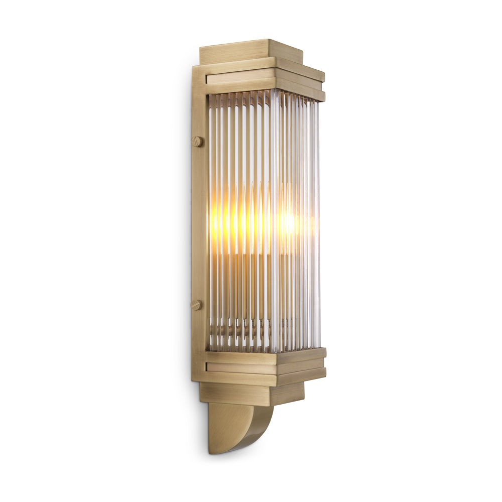 Product photograph of Eichholtz Bassett Wall Lamp In Antique Brass from Olivia's