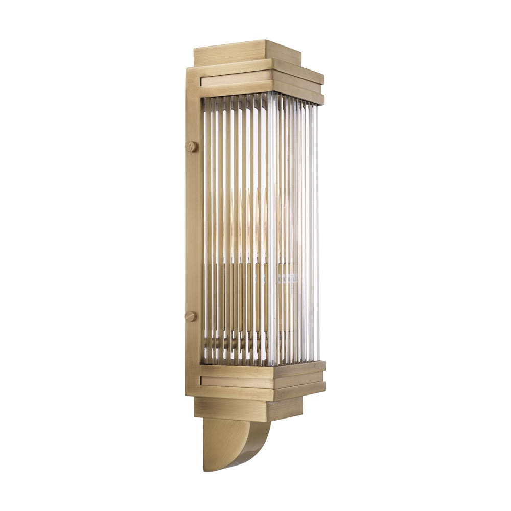 Product photograph of Eichholtz Bassett Wall Lamp In Antique Brass from Olivia's.