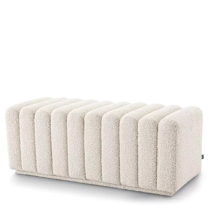 Product photograph of Eichholtz Bente Bench Boucl Cream from Olivia's