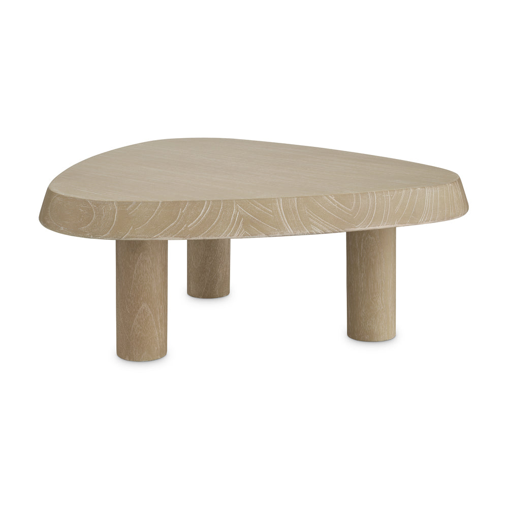Product photograph of Eichholtz Small Bri L Coffee Table In Washed Veneer from Olivia's.