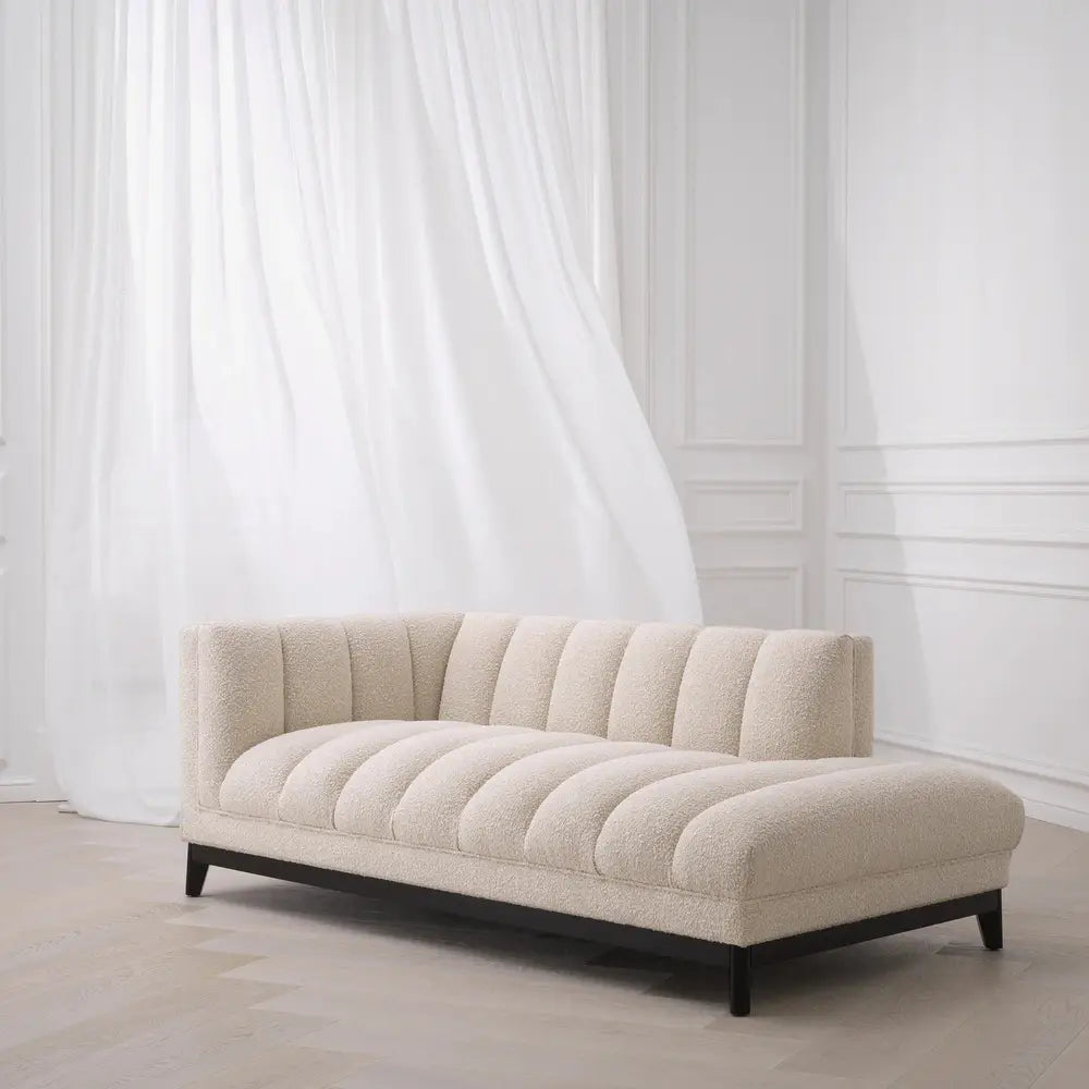 Product photograph of Eichholtz Ditmar Left Lounge Sofa In Boucl Cream from Olivia's.