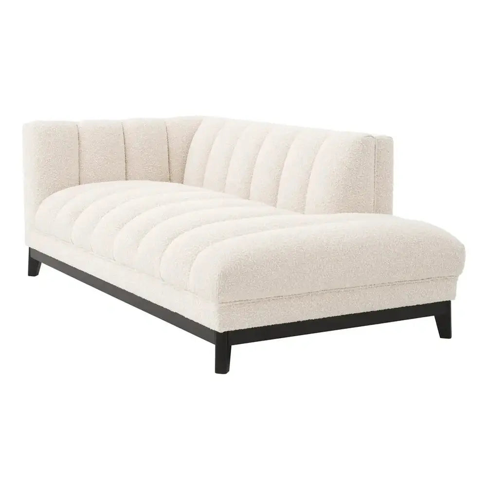 Product photograph of Eichholtz Ditmar Left Lounge Sofa In Boucl Cream from Olivia's.