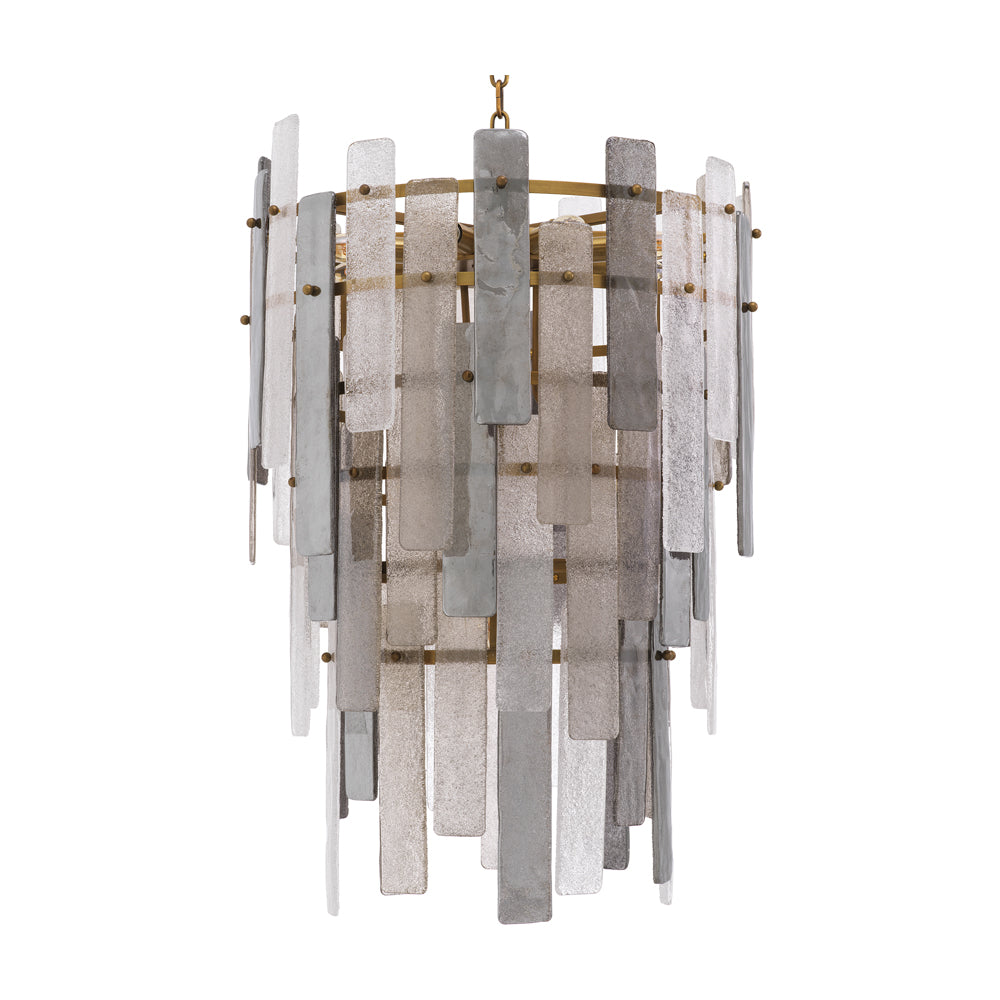 Product photograph of Eichholtz Greyson Round Chandelier In Antique Brass from Olivia's.