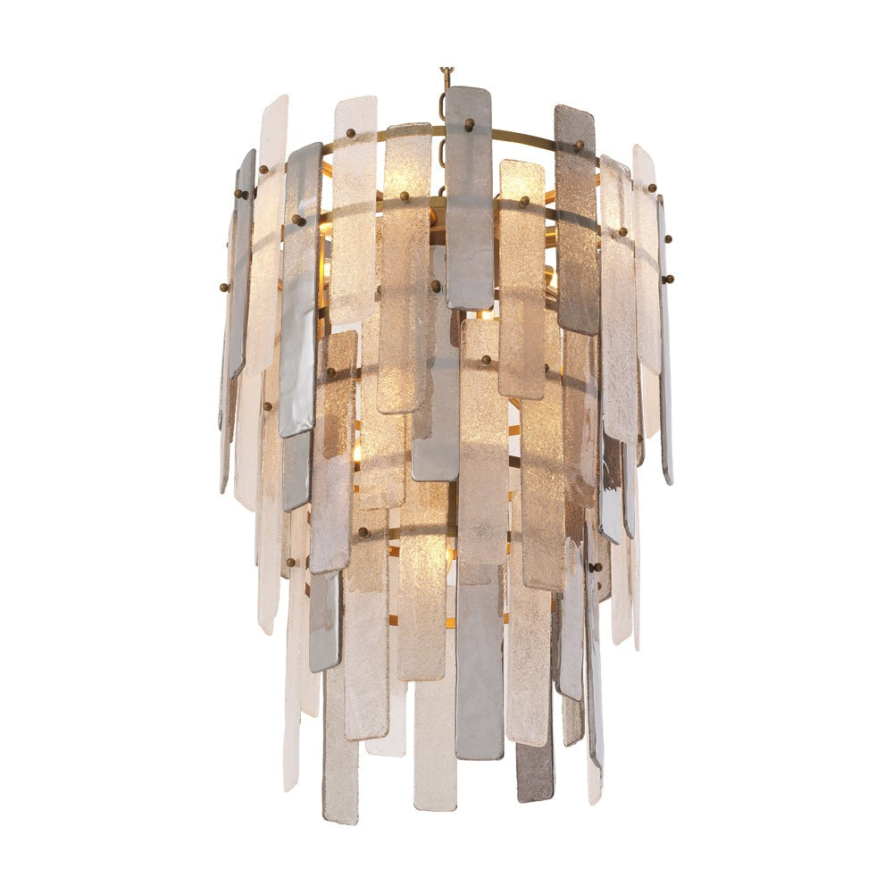 Product photograph of Eichholtz Greyson Round Chandelier In Antique Brass from Olivia's.