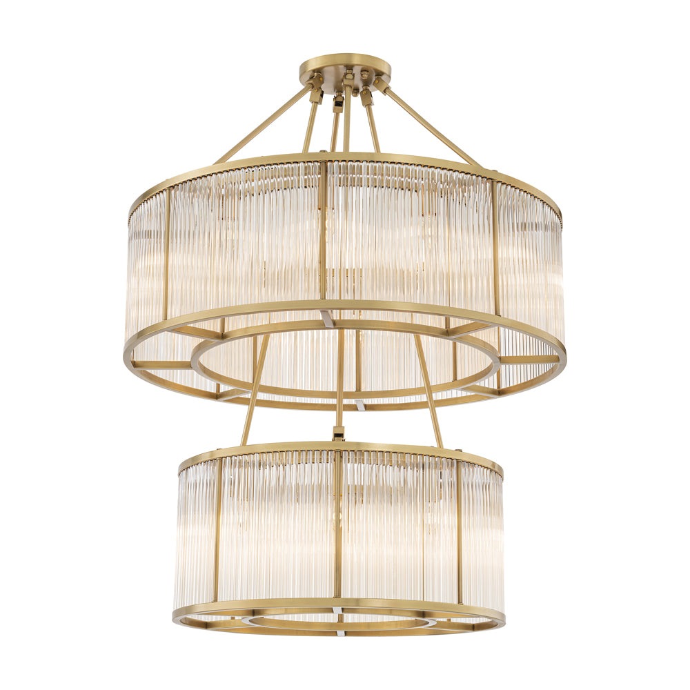 Product photograph of Eichholtz Bernardi Chandelier In Antique Brass from Olivia's