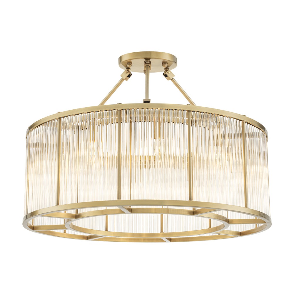 Eichholtz Large Bernardi Ceiling Lamp in Antique Brass