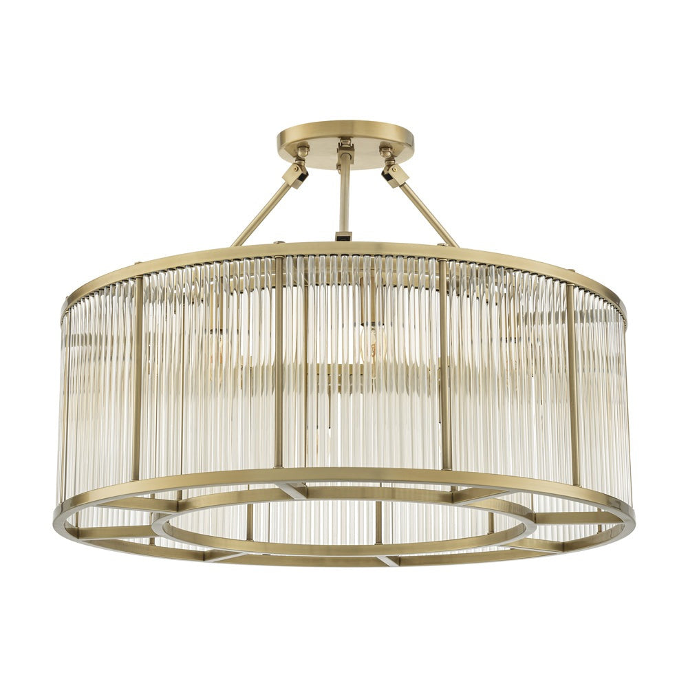 Eichholtz Large Bernardi Ceiling Lamp in Antique Brass