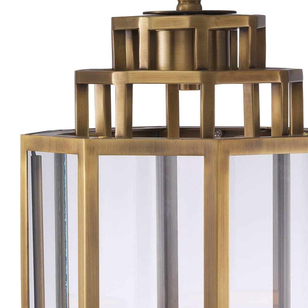 Product photograph of Eichholtz Monticello Lantern 24 Cm In Antique Brass from Olivia's.