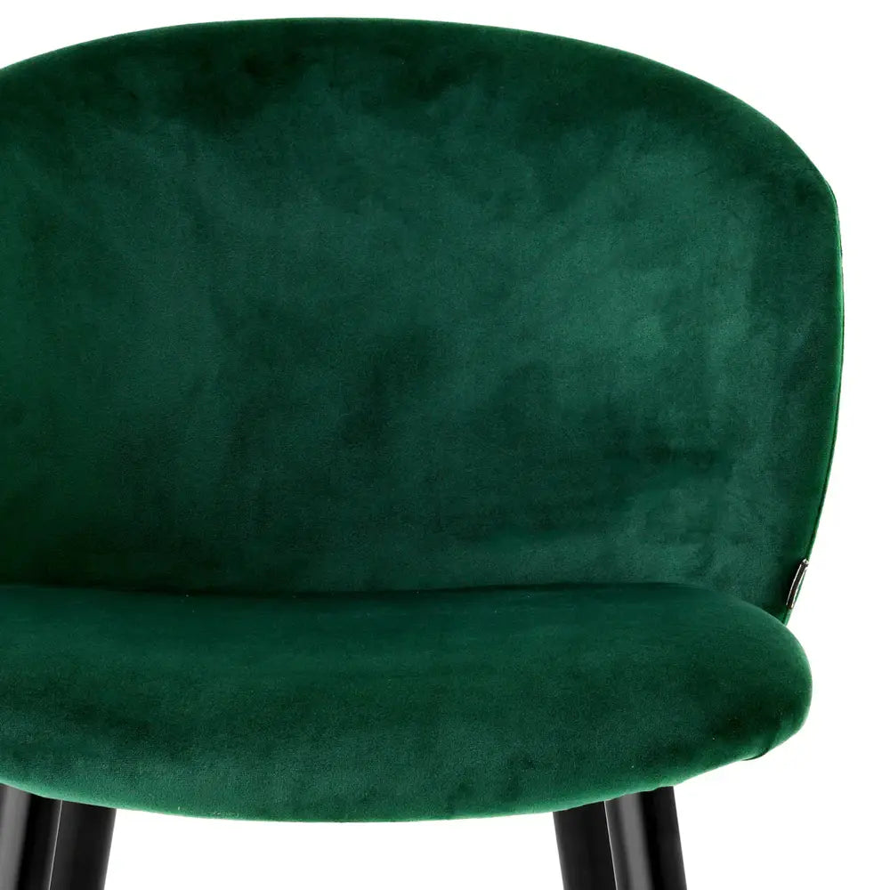 Product photograph of Eichholtz Volante Bar Stool In Roche Dark Green Velvet from Olivia's.