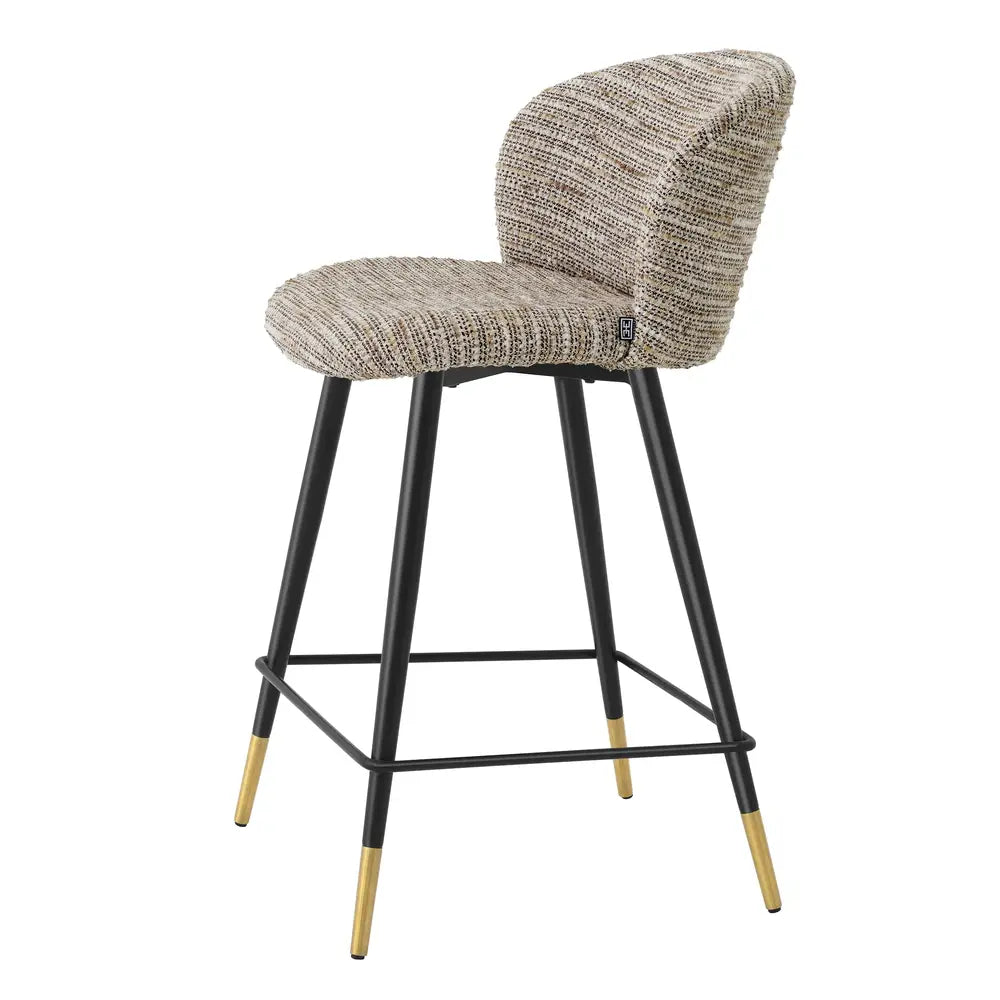 Product photograph of Eichholtz Cliff Volante Counter Stool In Mademoiselle Beige from Olivia's.