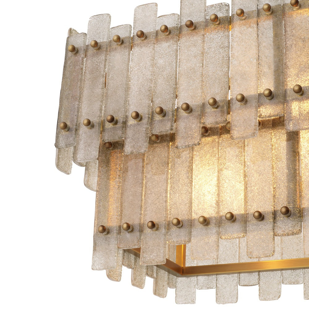Product photograph of Eichholtz Caprera Rectangular Chandelier In Antique Brass from Olivia's.