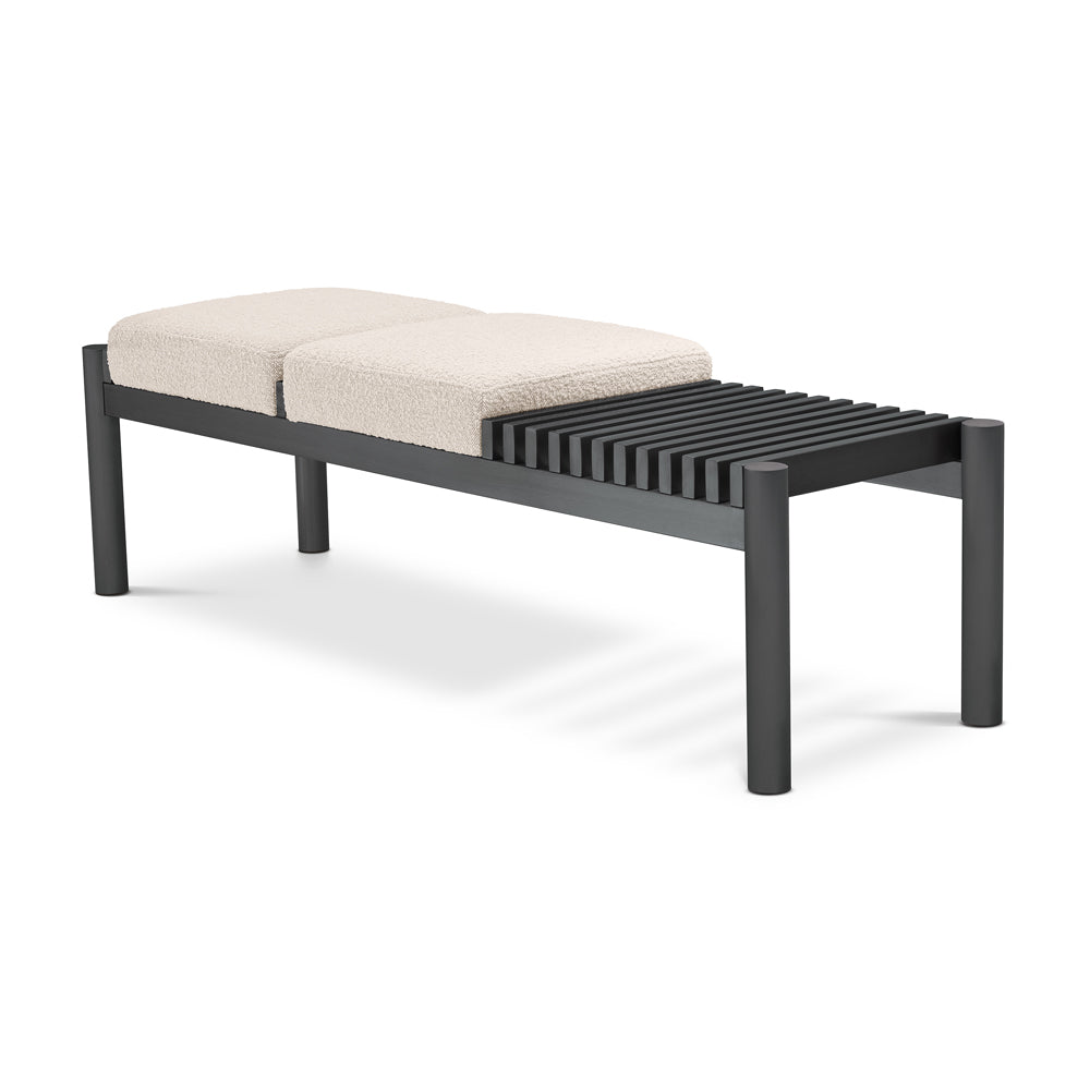 Product photograph of Eichholtz Bibi Bench In Boucl Cream Bronze from Olivia's