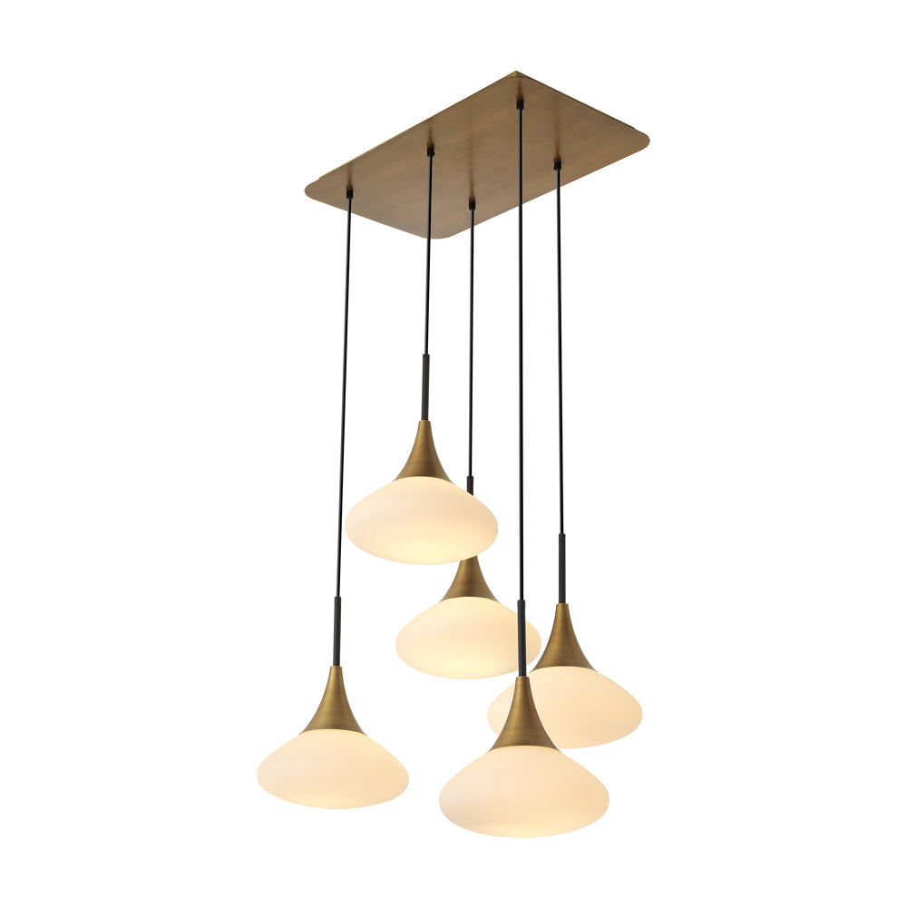 Product photograph of Eichholtz Large Duco Chandelier In Antique Brass from Olivia's.