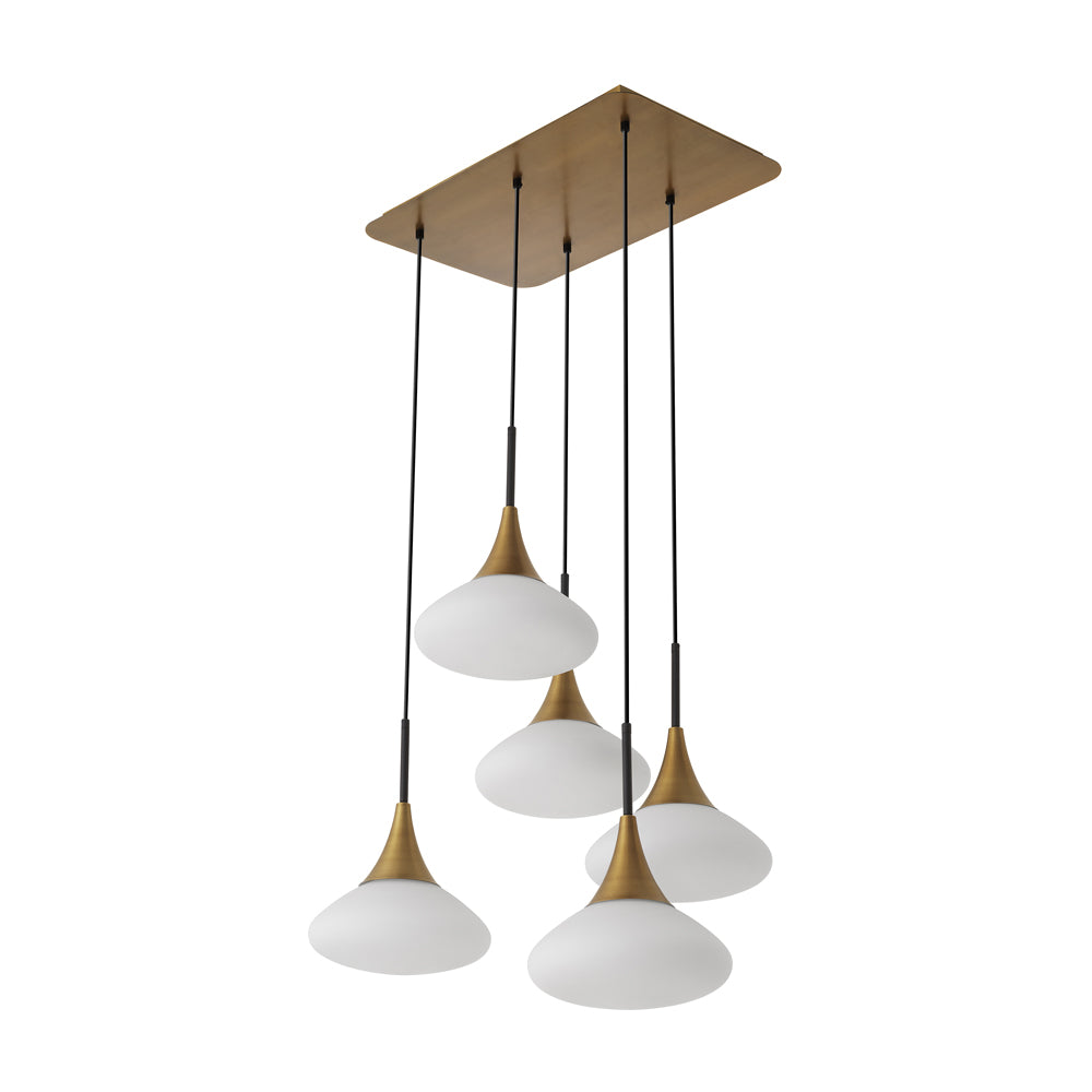 Product photograph of Eichholtz Large Duco Chandelier In Antique Brass from Olivia's.