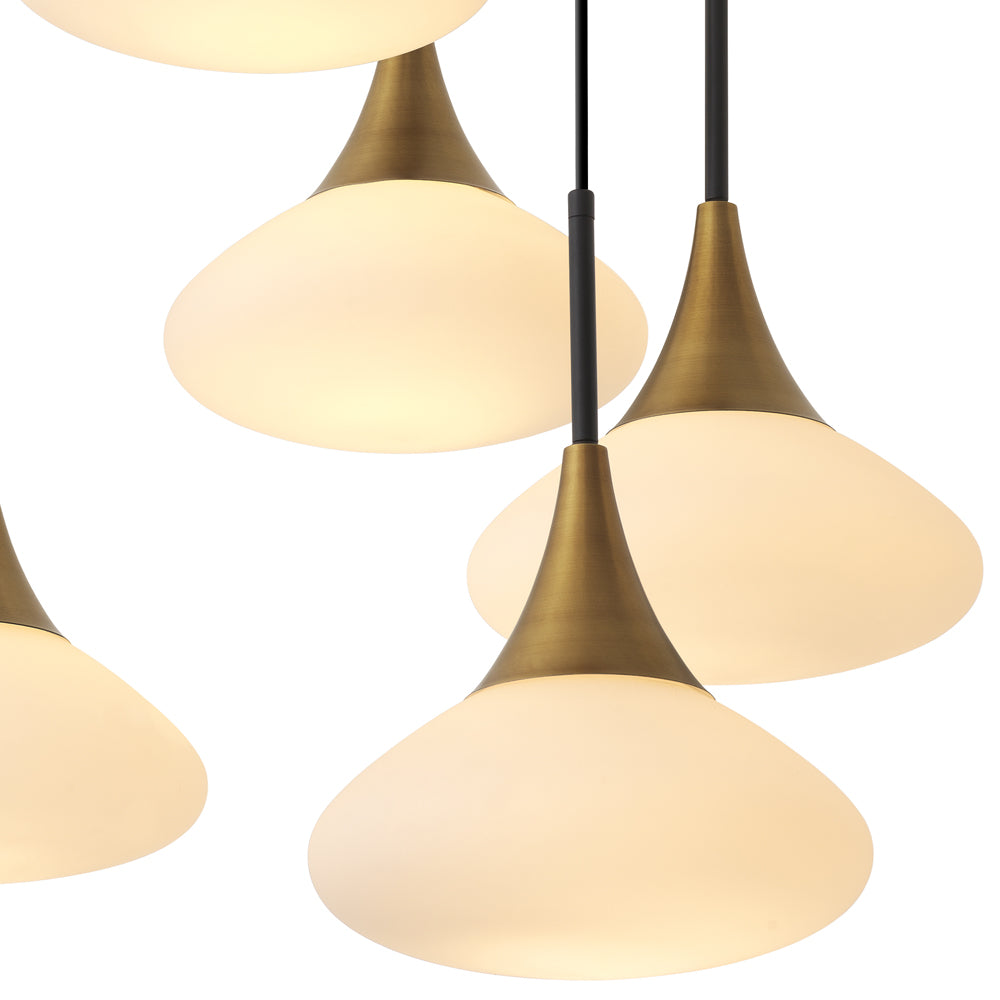 Product photograph of Eichholtz Large Duco Chandelier In Antique Brass from Olivia's.