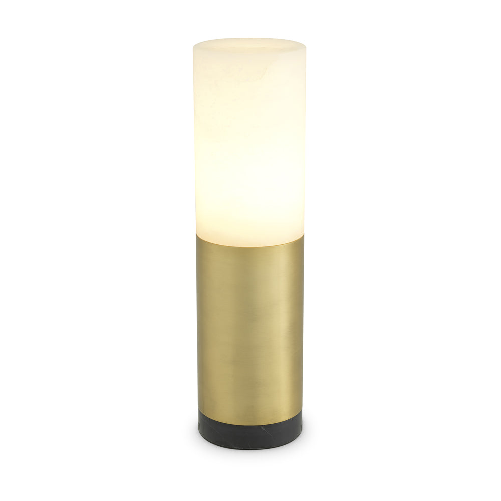 Product photograph of Eichholtz Mclean Table Lamp 11 Cm In Alabaster Antique Brass from Olivia's