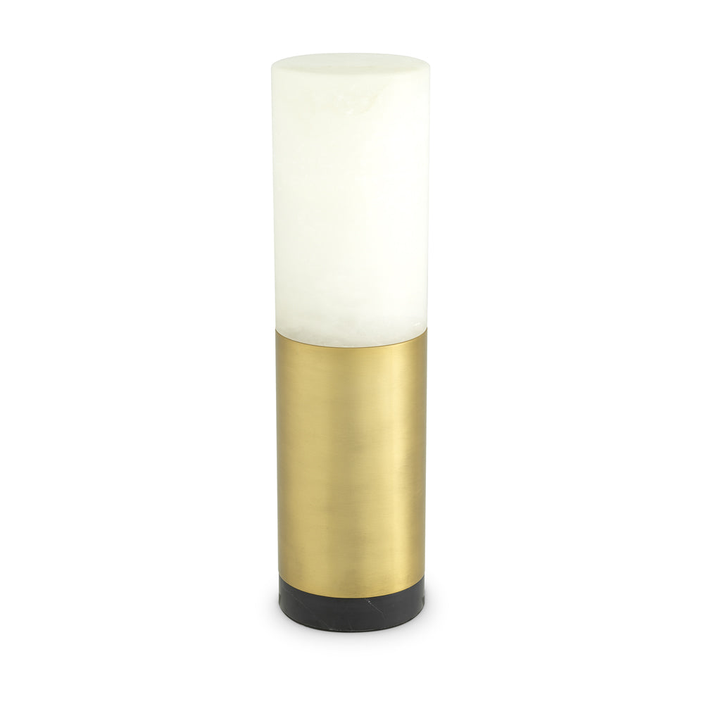 Product photograph of Eichholtz Mclean Table Lamp 11 Cm In Alabaster Antique Brass from Olivia's.