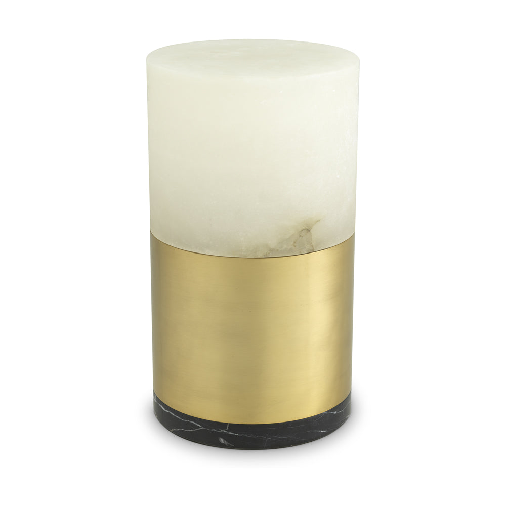 Product photograph of Eichholtz Mclean Table Lamp 20 Cm In Alabaster Antique Brass from Olivia's.
