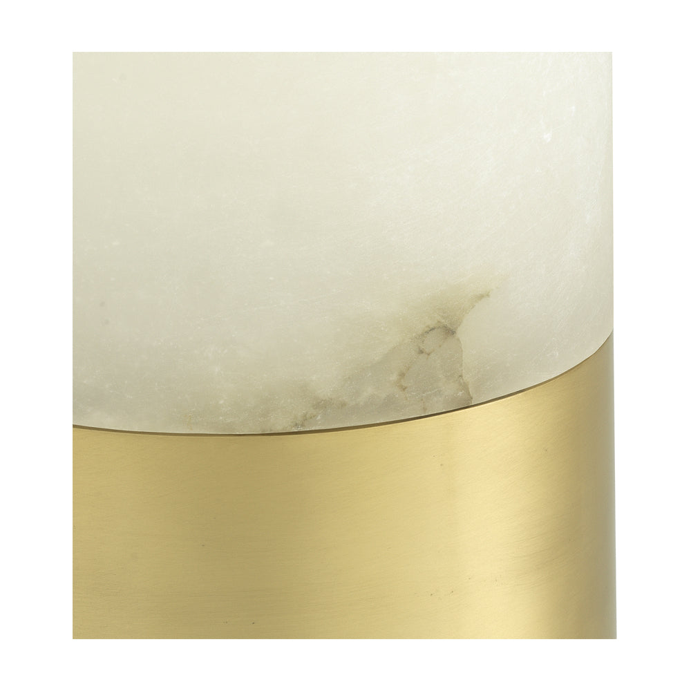 Product photograph of Eichholtz Mclean Table Lamp 20 Cm In Alabaster Antique Brass from Olivia's.